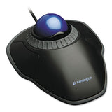 Kensington Orbit Trackball with Scroll Ring, Two Buttons, Black