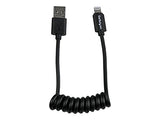 StarTech.com 1-Feet Coiled Black Apple 8-Pin Lightning to USB Cable for iPhone iPod iPad 3/4 (USBCLT30CMB)