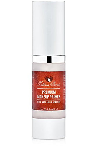 Premium Foundation Makeup Primer- anti aging, fine lines, wrinkles & pore minimizer primer - Enriched with Vitamin A, C & E for flawless skin- Waterproof makeup base - Made in The USA FDA Certified