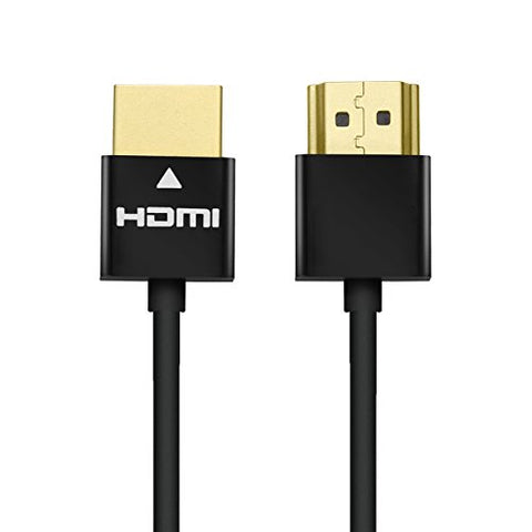 PERLESMITH 2-Pack 10 Feet Ultra-Slim HDMI Cables 3D & 4K Rated with Ethernet - Bonus a Right Angle Adapter and 3 PCS Cable Tie