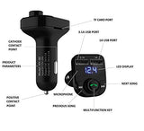LIHAN Handsfree Car Charger,Bluetooth FM Transmitter&Music adapter,3.1A Dual USB Port Charger compatible for Apple iphone,Samsung Galaxy,LG,HTC,etc