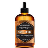 Organic Castor Oil for Eyelashes and Eyebrows by Pure Body Naturals, with Applicator Kit for Lashes & Eyebrow Growth