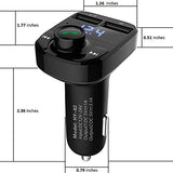 LIHAN Handsfree Car Charger,Bluetooth FM Transmitter&Music adapter,3.1A Dual USB Port Charger compatible for Apple iphone,Samsung Galaxy,LG,HTC,etc