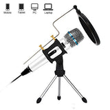 Professional Condenser Microphone Recording with Stand for PC Computer iphone Phone Android Ipad Podcasting, Online Chatting Mini Microphones by XIAOKOA