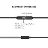 Stereo Headphone with Microphone, Tonicstar Wired Sport Headset with Earhooks Black