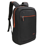 Slim Laptop Backpack, Evecase Lightweight Nylon Water Resistant Multipurpose Rucksack Backpack With Headphone Port fits up to 15.6 Inch Macbook Chromebook Notebook Computer - Black