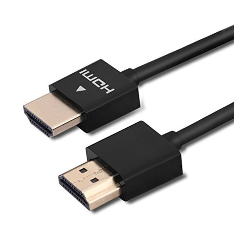 PERLESMITH 2-Pack 10 Feet Ultra-Slim HDMI Cables 3D & 4K Rated with Ethernet - Bonus a Right Angle Adapter and 3 PCS Cable Tie
