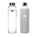 MIU COLOR 18.5 oz Glass Water Bottle - Eco-friendly Shatter Resistant Borosilicate Glass Bottle, BPA, PVC and Lead Free, Portable with Nylon Sleeve