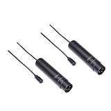 Movo LV4 Dual XLR Lavalier Interview Kit with Omnidirectional and Cardioid Microphones, Lapel Clips and Windscreens