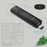 Wireless Presenter Mouse, Pisen RF 2.4GHz Laser Pointer Presenter, Rechargebale Presentation Remote PPT Clicker for Powerpoint Google Slides, Air Mouse Remote Controller for Windows, Mac OS and More