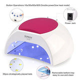 SUNUV SUN2C 48W LED UV nail Lamp with 4 Timer Setting,Senor For Gel Nails and Toe Nail Curing