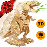 TOYS SALE | Trex Dinosaur 3D Puzzle Walking Wooden Robot T-Rex Toy - Top Gift for Kids - Building Craft Puzzles - Children 6 7 8 9 10 11 12 13 Year Olds Up - Best Educational Gifts for Boys and Girls