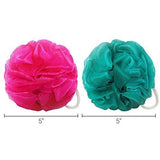 Loofah Bath Sponge Set of 3 different colors (70 gram each) by à la paix- X Large Mesh Shower Pouf Exfoliates to Silky Skin & Beauty