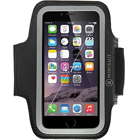 Minisuit Sporty Armband Key Holder for iPhone 7, 6s, 6 Black