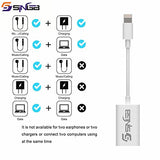 SINGB Splitter and Lightning Adapter Dual Headphone Jack Audio and Charge Cable for IPhone 7/7 Plus