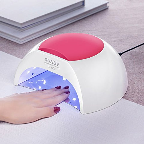 SUNUV SUN2C 48W LED UV nail Lamp with 4 Timer Setting,Senor For Gel Nails and Toe Nail Curing