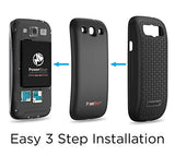 PowerBear Samsung Galaxy S3 Extended Battery [4500mAh] & Back Cover & Protective Case (Up to 2.2X Extra Battery Power) - Black [24 Month Warranty & Screen Protector Included]