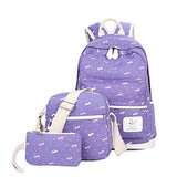 Moonwind Polka Dot 3pcs Kids Book Bag School Backpack Handbag Purse Girls Teen