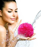 Loofah Bath Sponge Set of 3 different colors (70 gram each) by à la paix- X Large Mesh Shower Pouf Exfoliates to Silky Skin & Beauty
