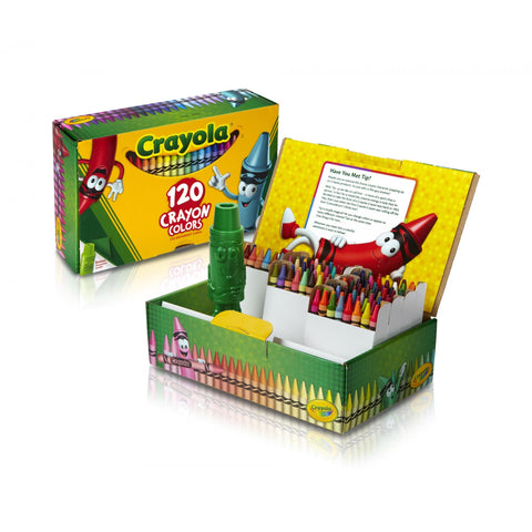Crayola Classic Crayons 120 count with Tip Crayon Sharpener