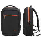 Slim Laptop Backpack, Evecase Lightweight Nylon Water Resistant Multipurpose Rucksack Backpack With Headphone Port fits up to 15.6 Inch Macbook Chromebook Notebook Computer - Black