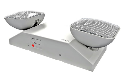 LED Two Head Emergency Light with Battery Back-up White