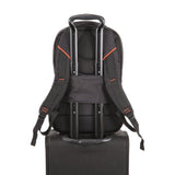Slim Laptop Backpack, Evecase Lightweight Nylon Water Resistant Multipurpose Rucksack Backpack With Headphone Port fits up to 15.6 Inch Macbook Chromebook Notebook Computer - Black