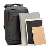 Slim Laptop Backpack, Evecase Lightweight Nylon Water Resistant Multipurpose Rucksack Backpack With Headphone Port fits up to 15.6 Inch Macbook Chromebook Notebook Computer - Black