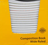 Colored Marble Composition Book, Wide Ruled, 100 Sheet, Color May Vary