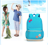 Moonwind Polka Dot 3pcs Kids Book Bag School Backpack Handbag Purse Girls Teen