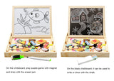 Lewo Wooden Educational Toys Magnetic Art Easel Animals Puzzle Games for Kids