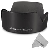 (Nikon HB-32 Replacement) Altura Photo Lens Hood for Nikon 18-140mm f/3.5-5.6G ED VR, 18-135mm f/3.5-5.6G IF-ED, 18-105mm f/3.5-5.6G ED VR, 18-70mm f/3.5-4.5G IF-ED Nikkor DX Lenses