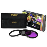 58MM Professional Lens Filter Accessory Kit (Vivitar Filter Kit (UV, CPL, FLD) + Carry Pouch + Tulip Lens Hood + Snap-On Lens Cap w/ Cap Keeper Leash + MagicFiber Microfiber Lens Cleaning Cloth)