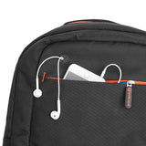 Slim Laptop Backpack, Evecase Lightweight Nylon Water Resistant Multipurpose Rucksack Backpack With Headphone Port fits up to 15.6 Inch Macbook Chromebook Notebook Computer - Black