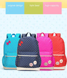 Moonwind Polka Dot 3pcs Kids Book Bag School Backpack Handbag Purse Girls Teen