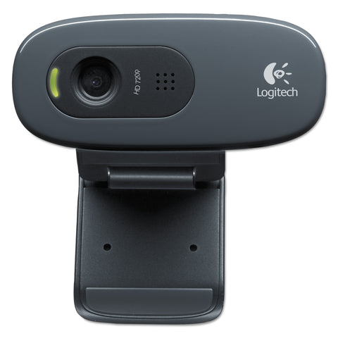 Logitech C270 HD Webcam, 720p, Black