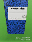 Colored Marble Composition Book, Wide Ruled, 100 Sheet, Color May Vary