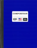 Colored Marble Composition Book, Wide Ruled, 100 Sheet, Color May Vary